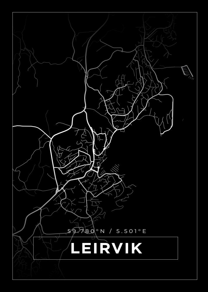 Mappa - Leirvik - Poster nero