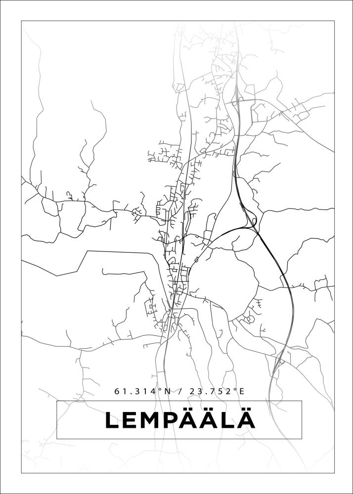 Mappa - Lempäälä - Poster bianco