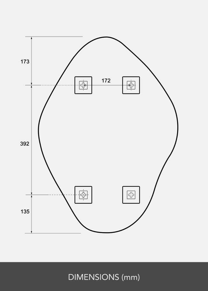 Specchio Biface 50x70 cm