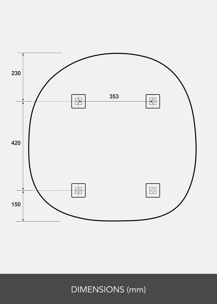 Specchio Roundy 80x80 cm