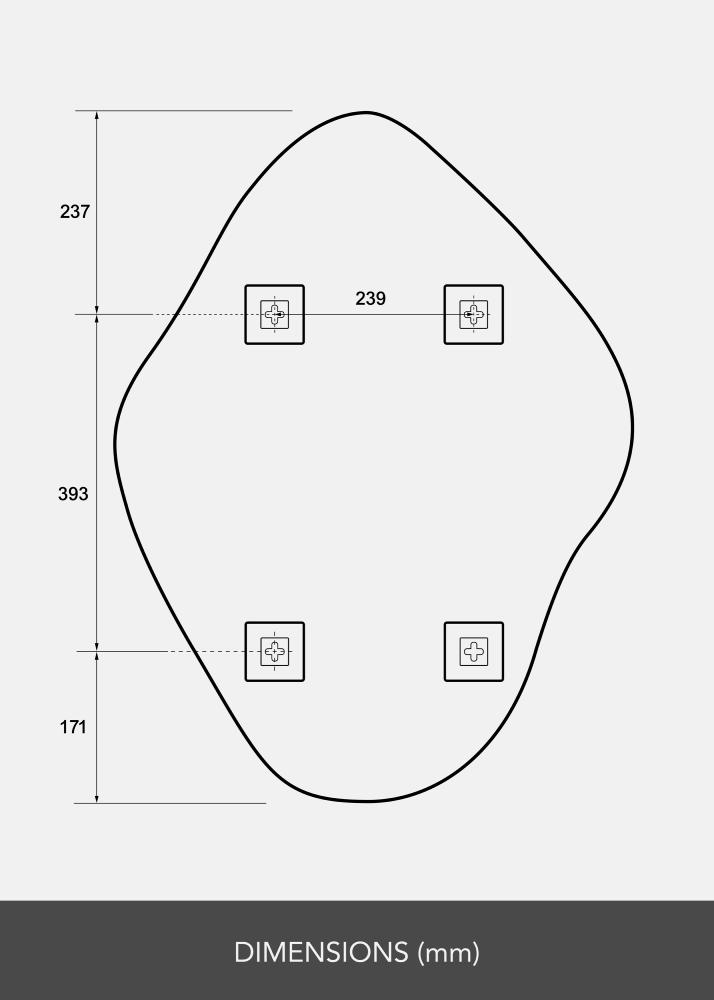 Specchio Biface 60x80 cm