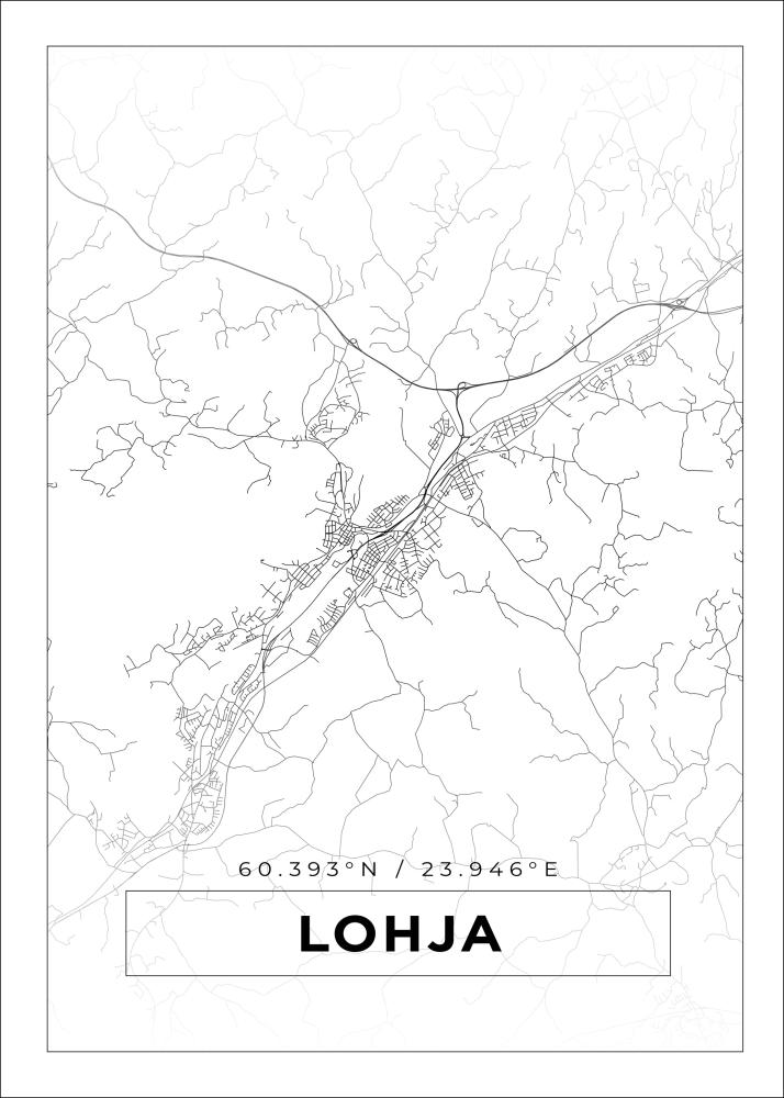 Mappa - Lohja - Poster bianco