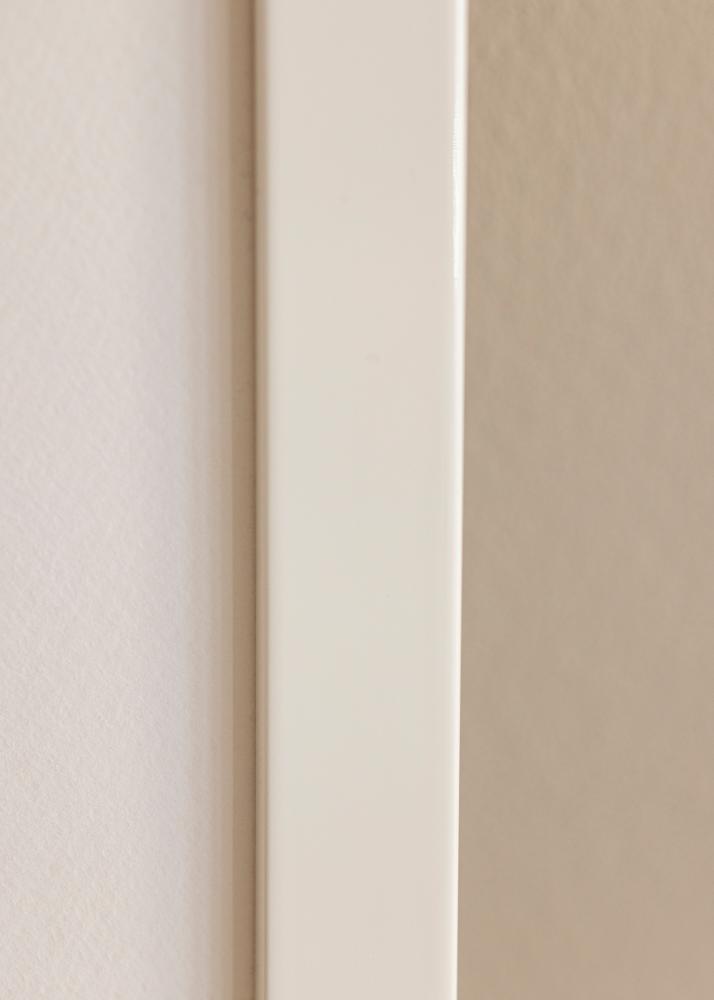 Cornice White Wood Glossy - Dimensioni personalizzabili