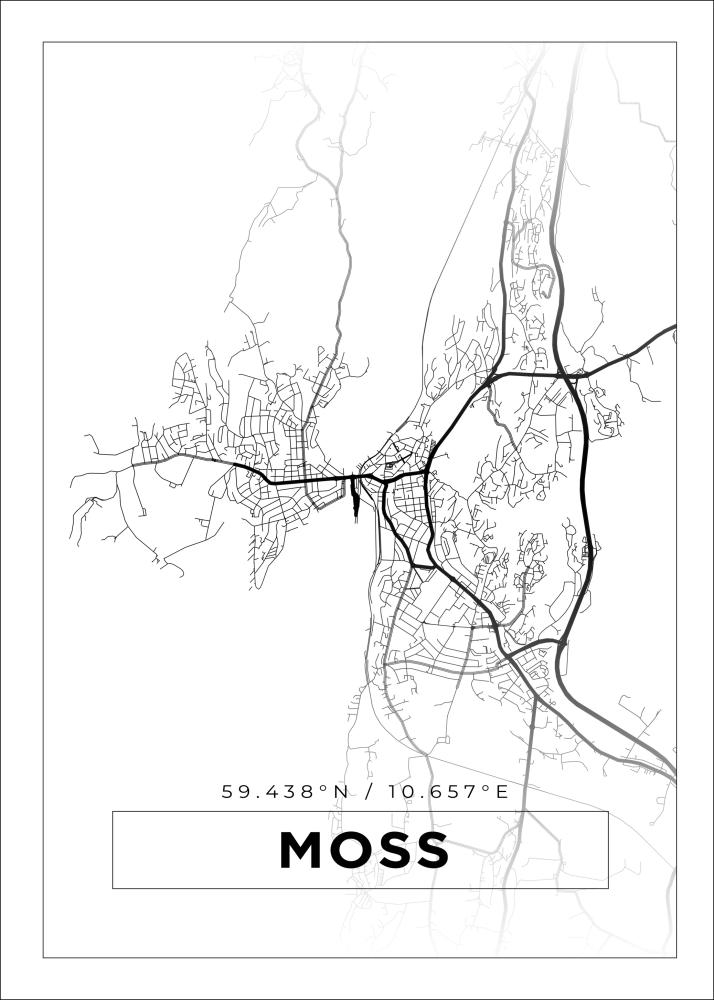 Mappa - Moss - Poster bianco