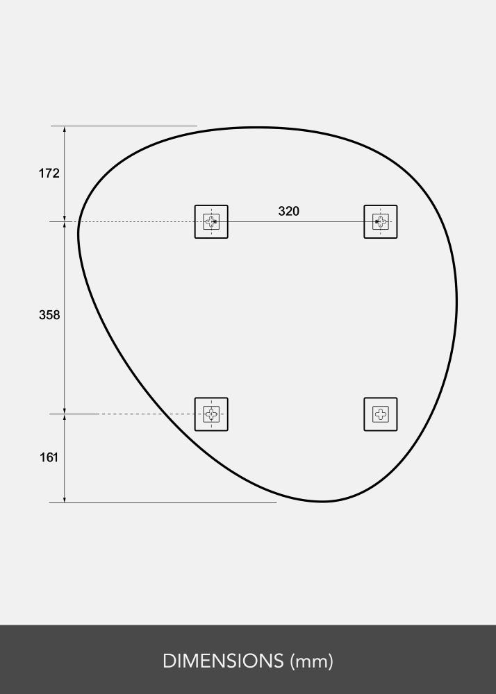 Specchio Soft Triangle 70x70 cm