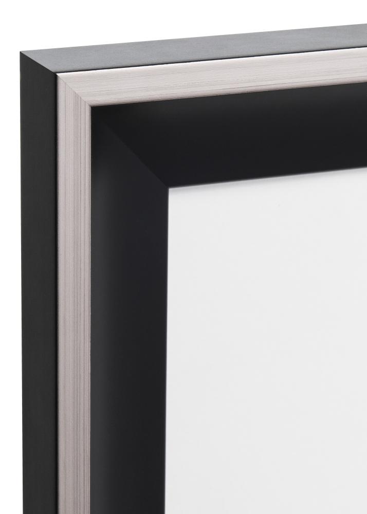 Cornice Öjaren Nero-argento 70x100 cm - Passe-partout Nero 62x93 cm