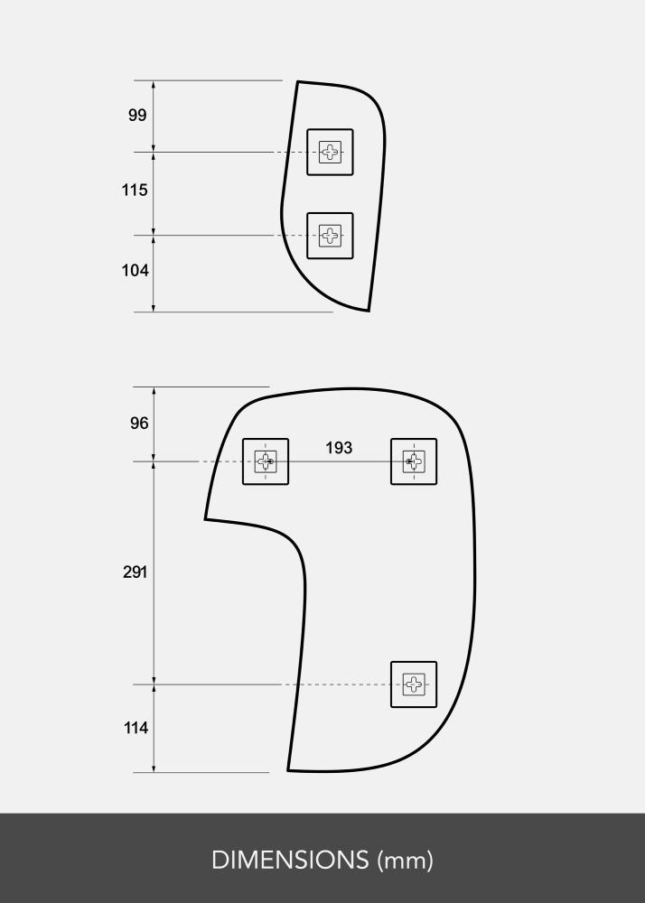 Specchio Set Spotless - 2 cad.