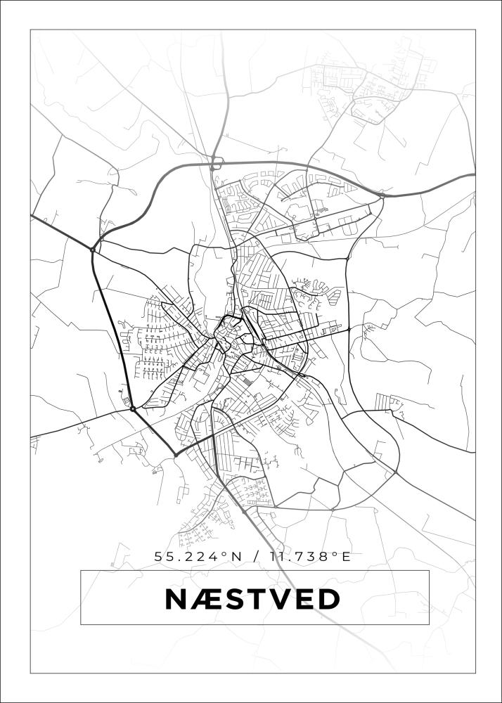 Mappa - Næstved - Poster bianco