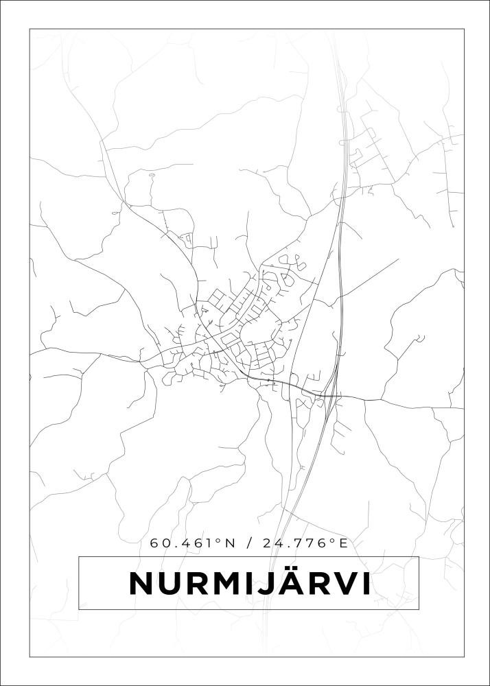 Mappa - Nurmijärvi - Poster bianco