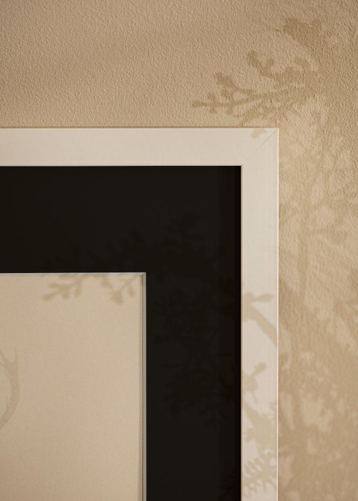 Cornice Selection Bianco 42x59,4 cm (A2) - Passe-partout Nero 25x38 cm