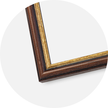 Cornice Horndal Marrone 24x30 cm - Passe-partout Nero 7x9 inches