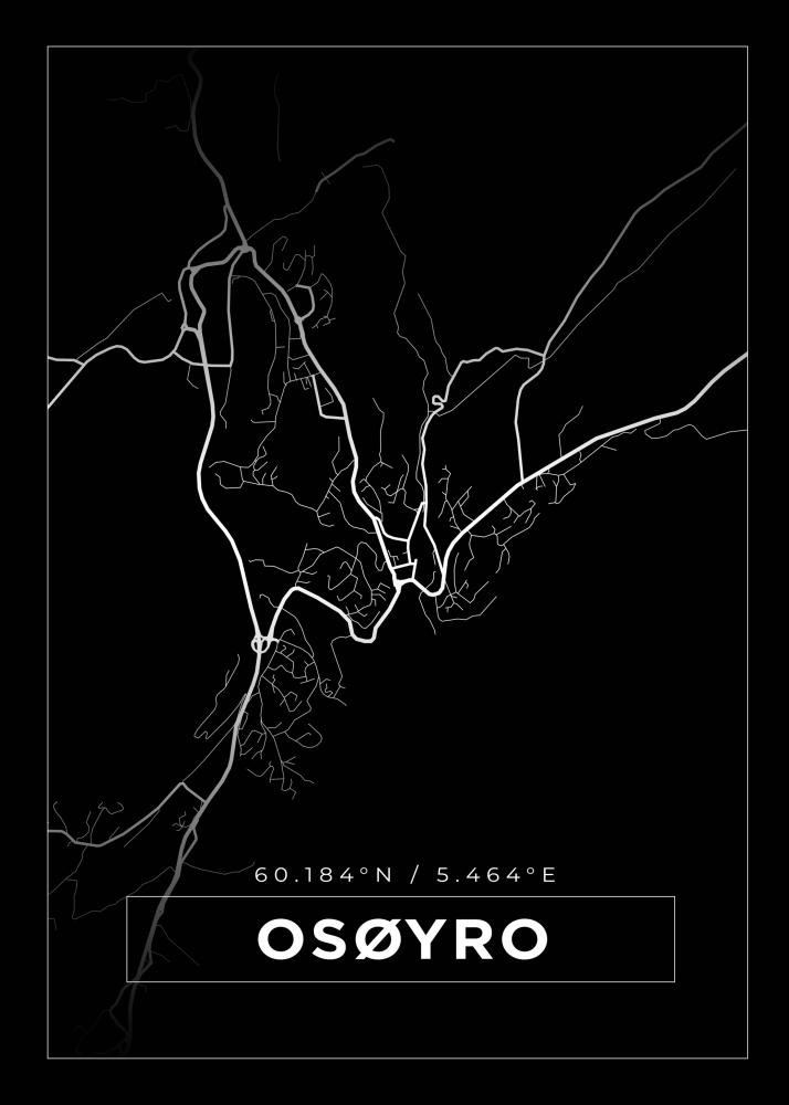 Mappa - Osøyro - Poster nero