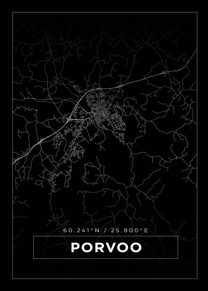 Mappa - Porvoo - Poster nero