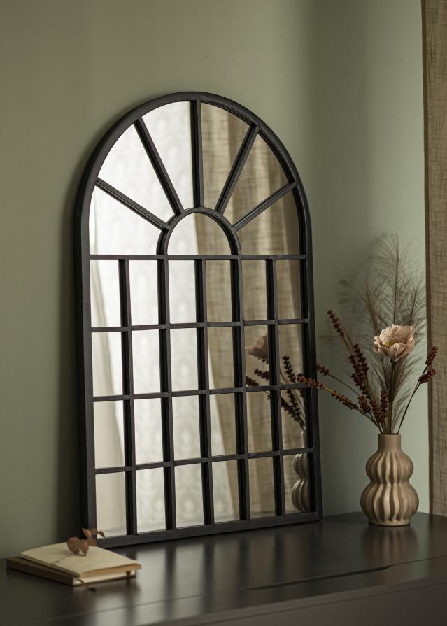 Specchio Window Dome Nero 60x90 cm