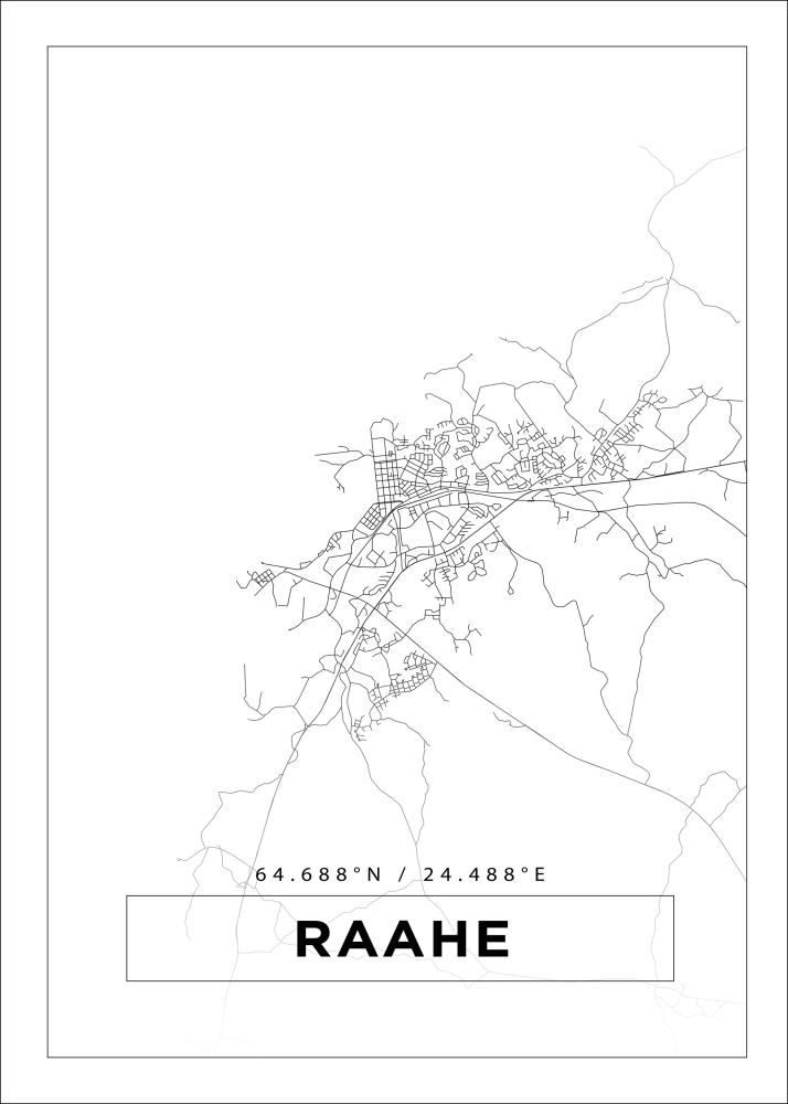 Mappa - Raahe - Poster bianco