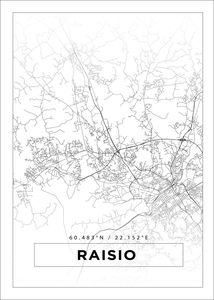 Mappa - Raisio - Poster bianco