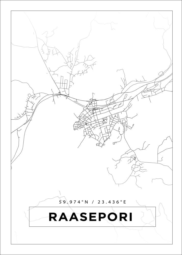 Mappa - Raseborg - Poster bianco