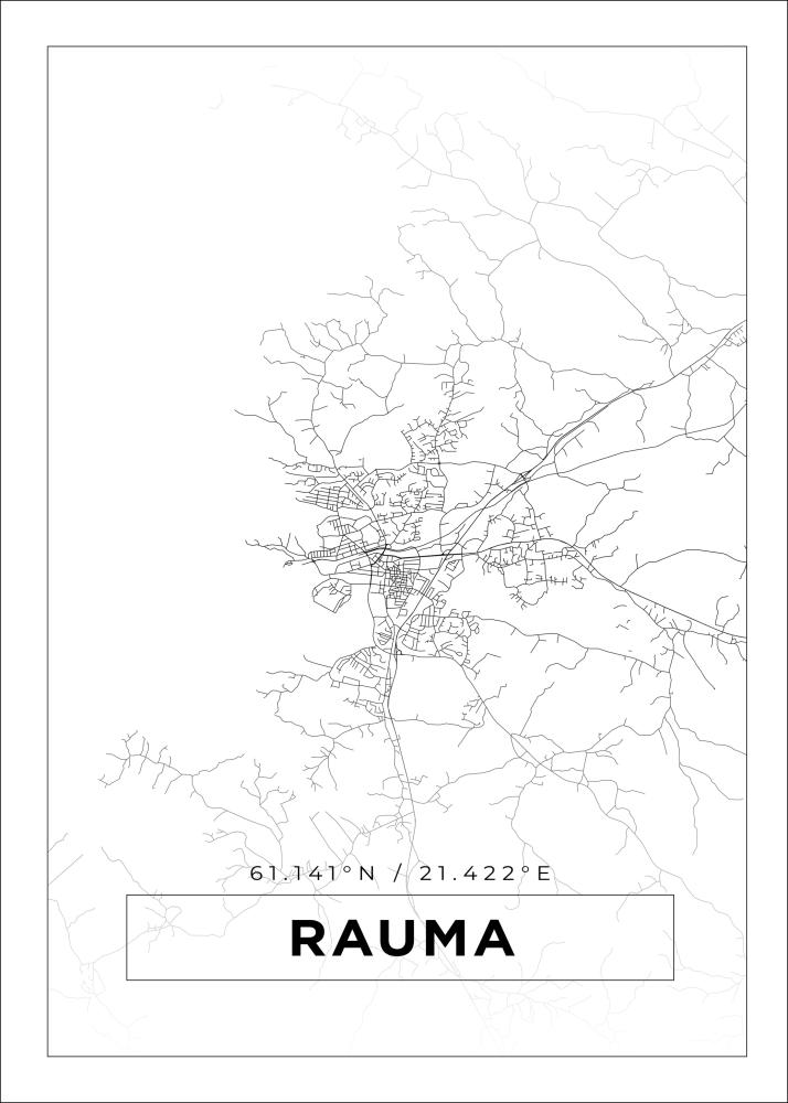 Mappa - Rauma - Poster bianco