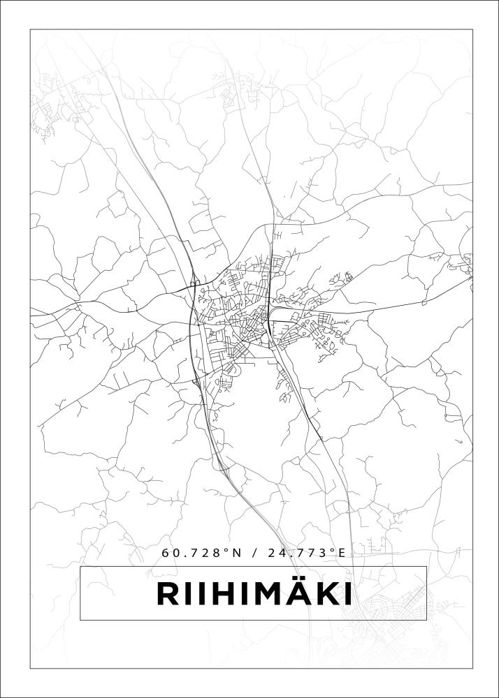 Mappa - Riihimäki - Poster bianco