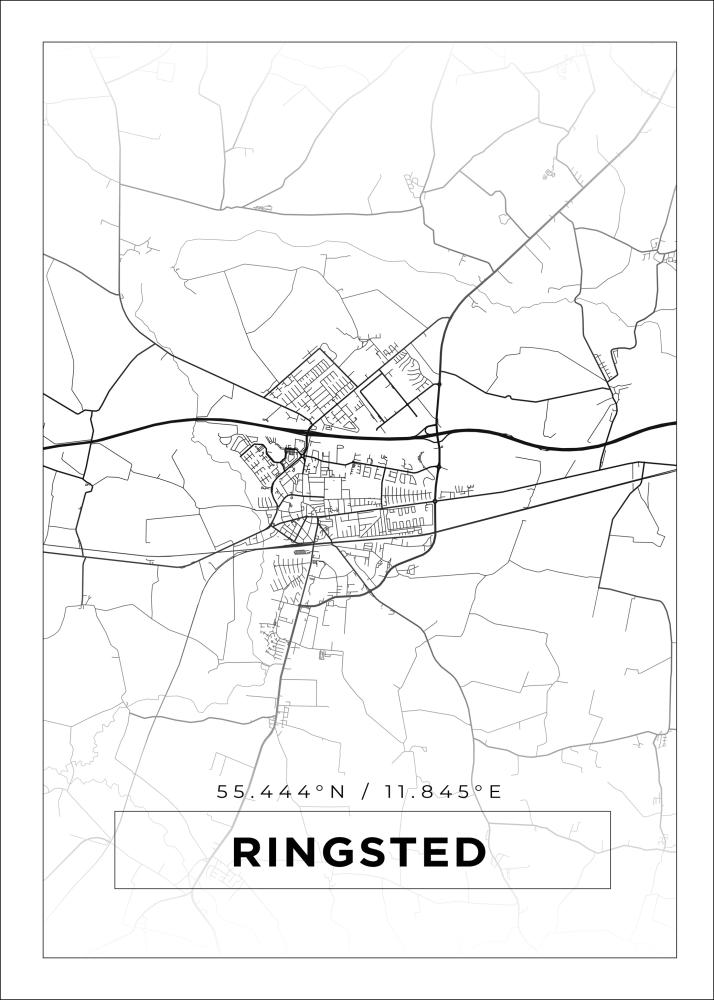 Mappa - Ringsted - Poster bianco