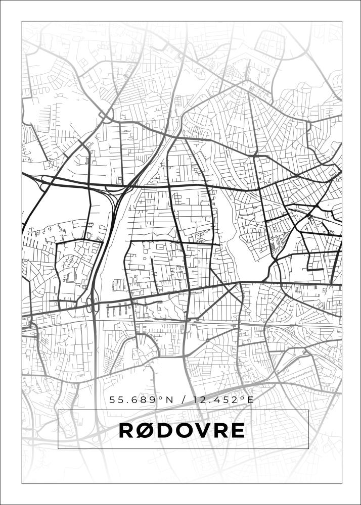 Mappa - Rødovre - Poster bianco