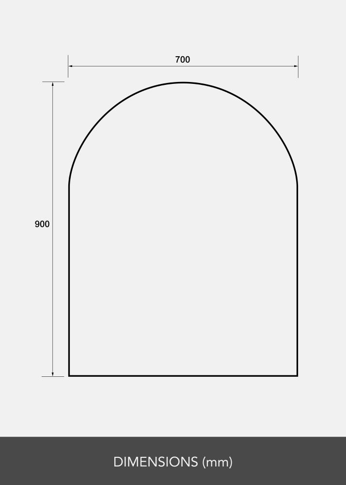 Specchio Domed LED 70x90 cm