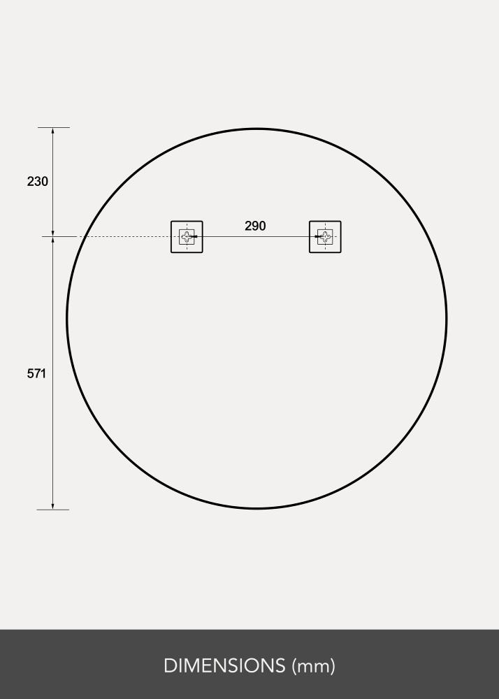 Specchio Ring LED 80 cm Ø