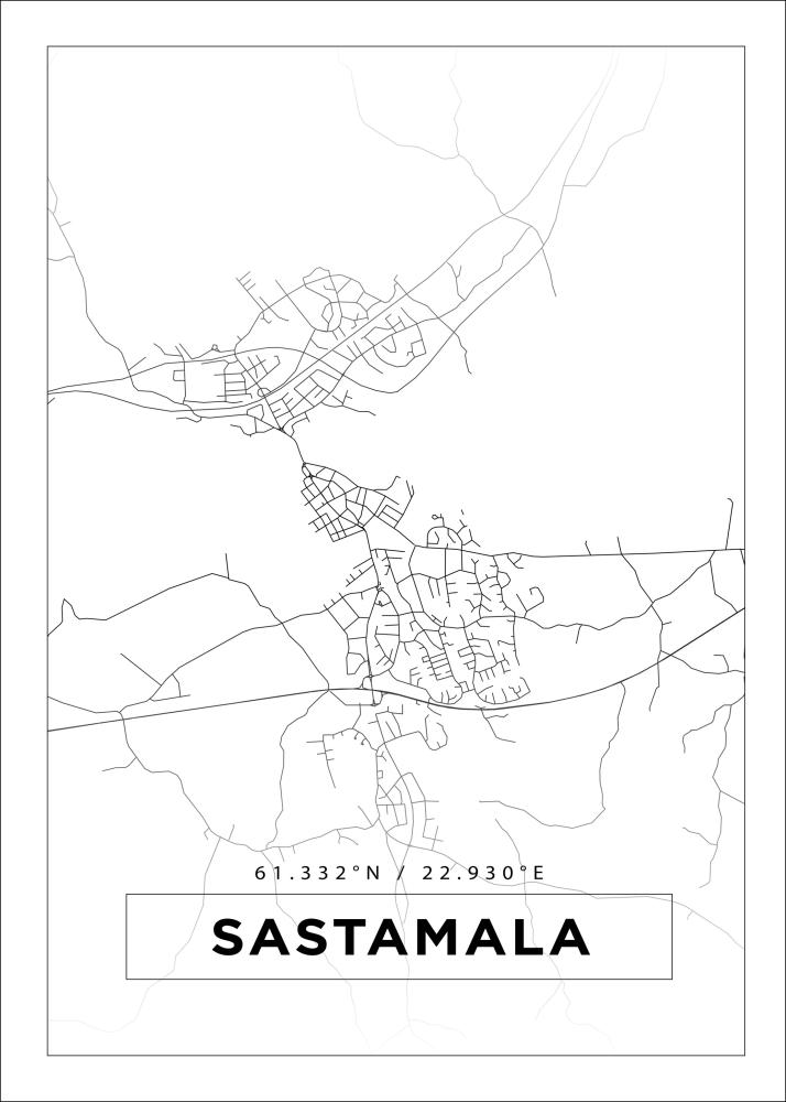 Mappa - Sastamala - Poster bianco