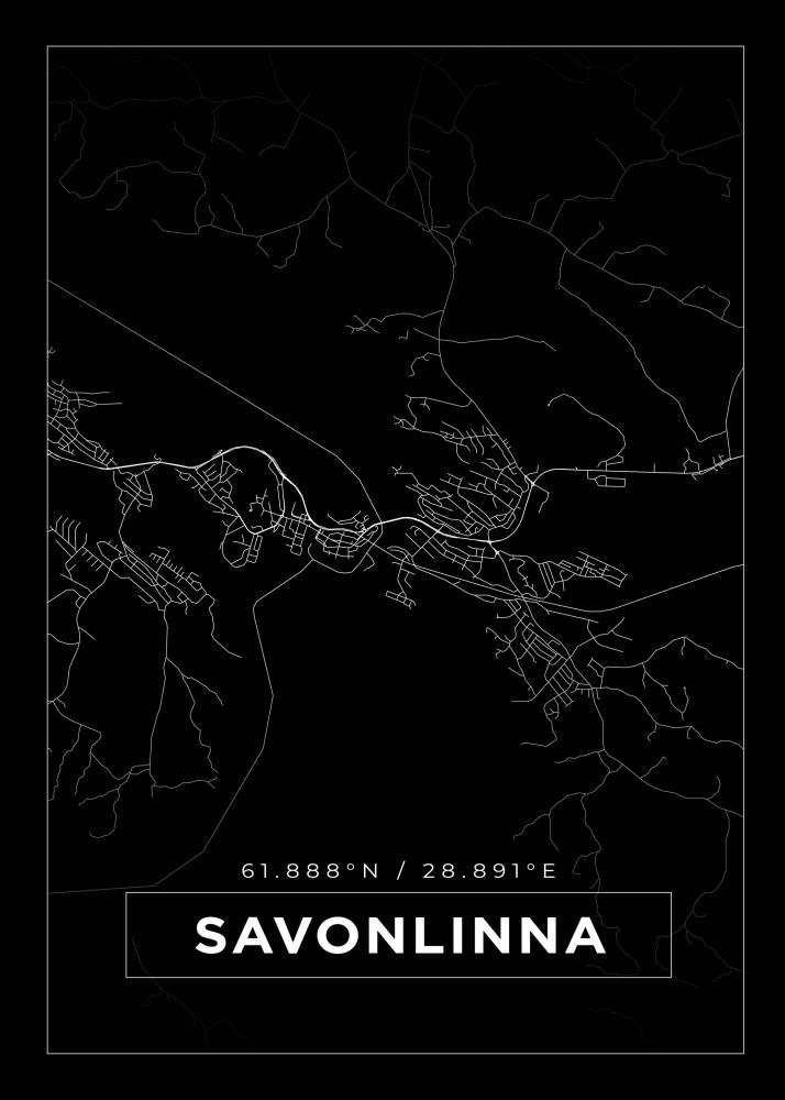 Mappa - Savonlinna - Poster nero