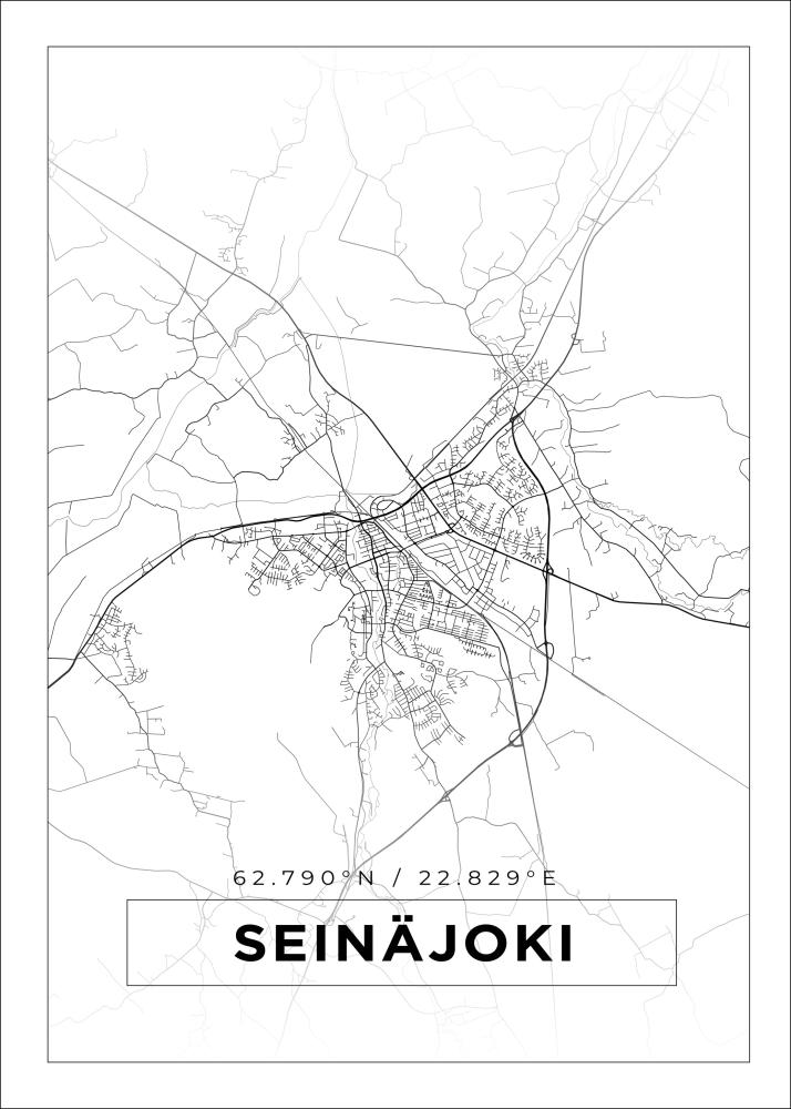 Mappa - Seinäjoki - Poster bianco