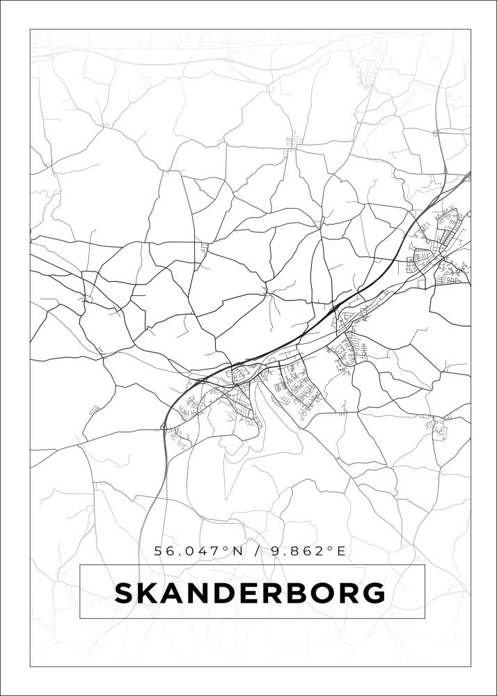 Mappa - Skanderborg - Poster bianco