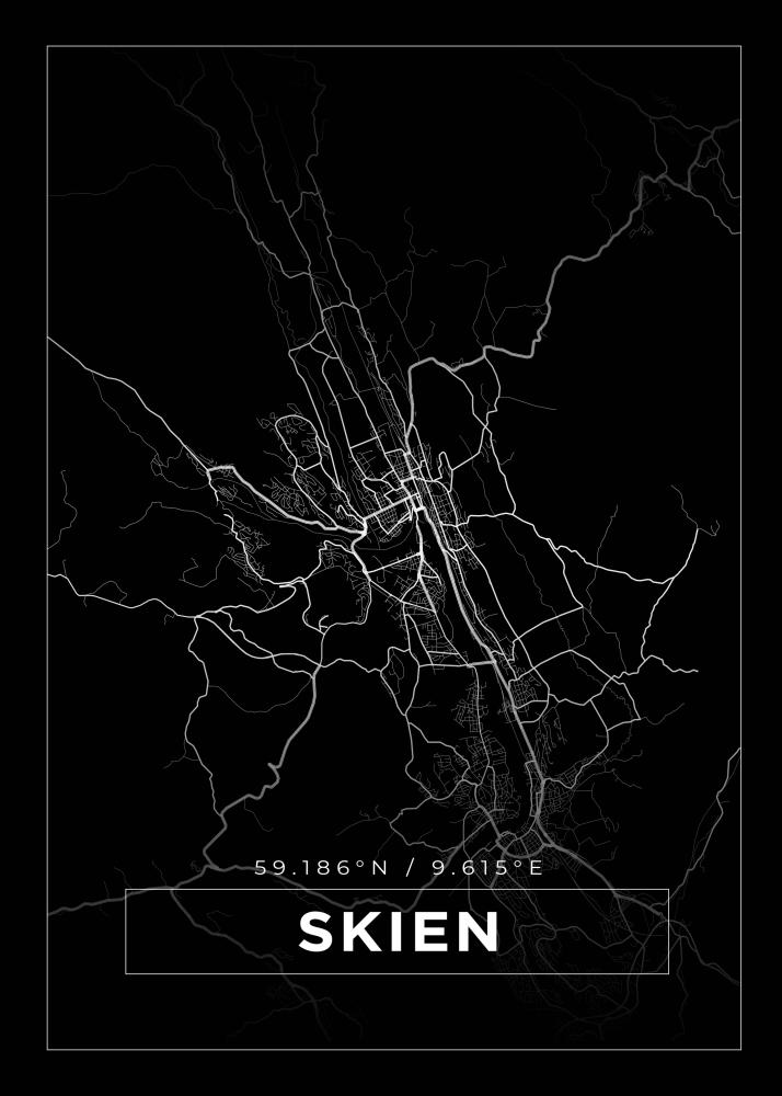 Mappa - Skien - Poster nero