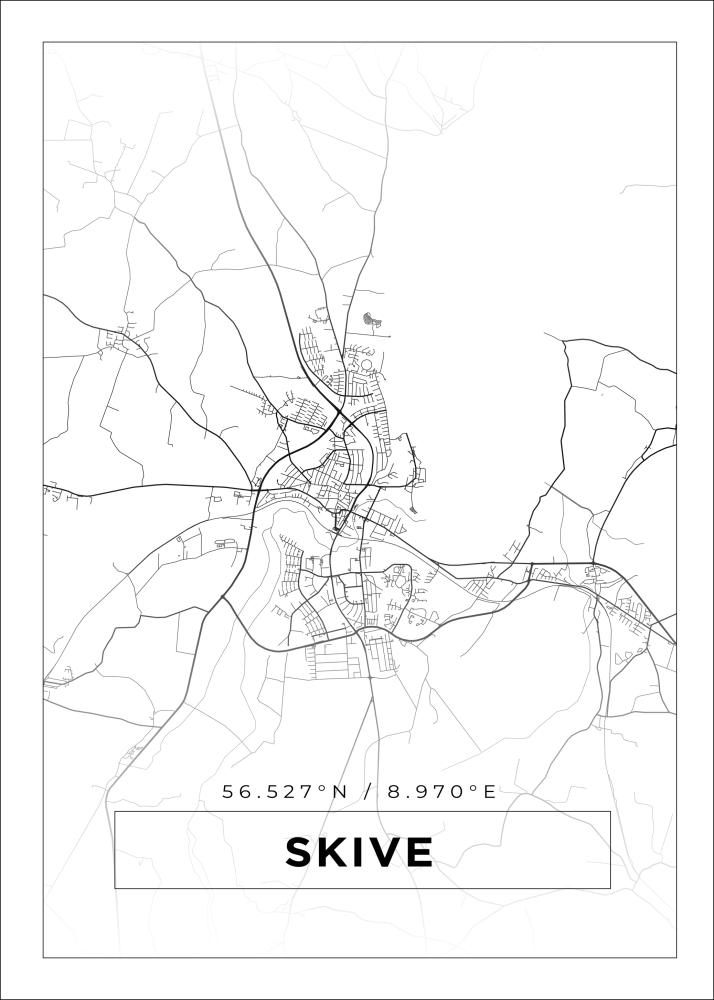 Mappa - Skive - Poster bianco