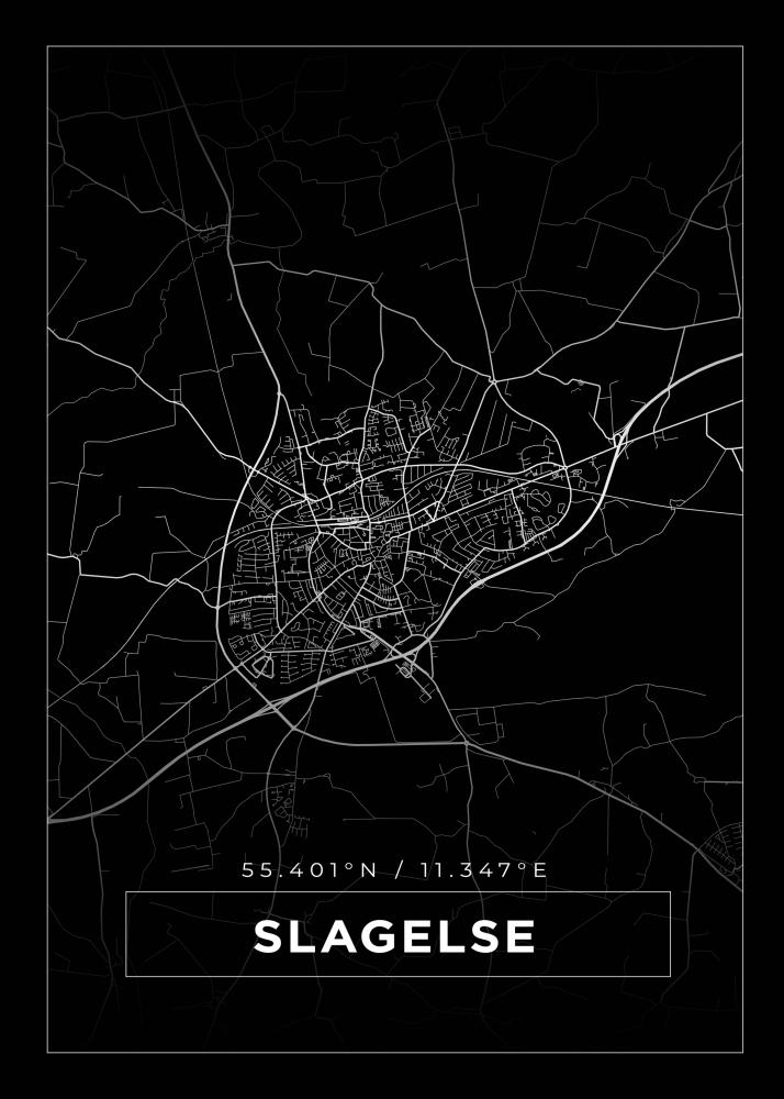 Mappa - Slagelse - Poster nero