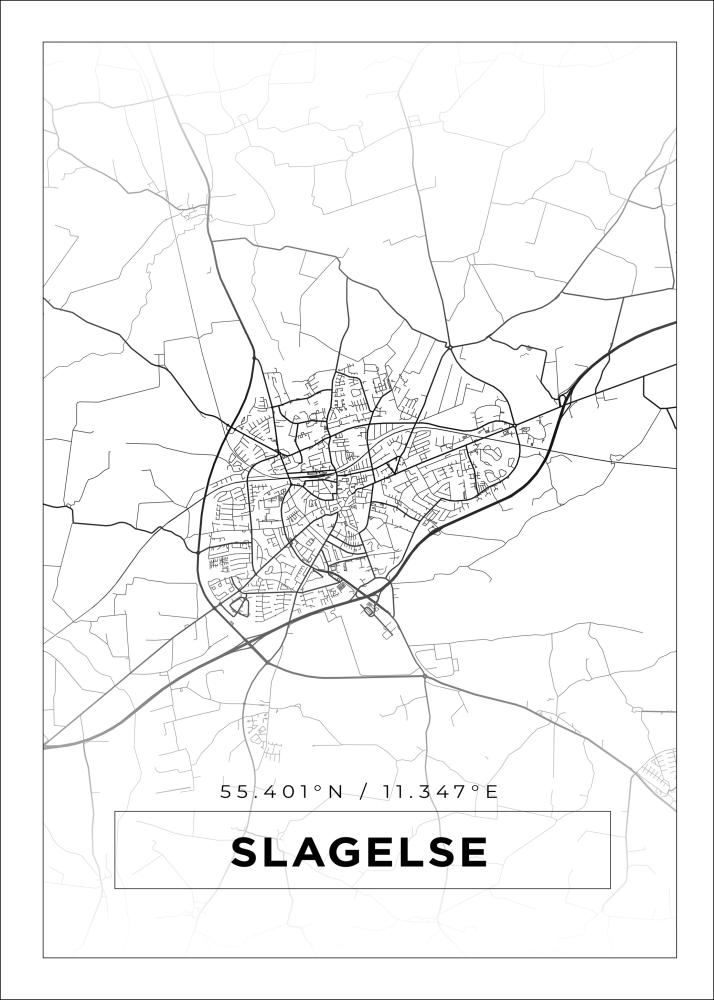 Mappa - Slagelse - Poster bianco