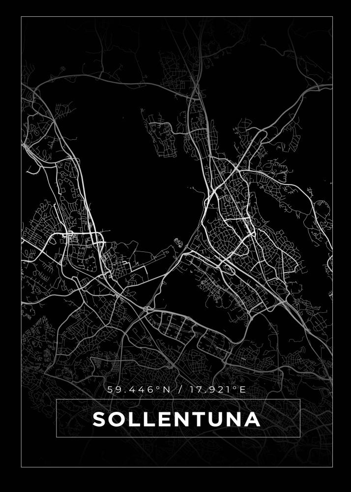 Mappa - Sollentuna - Poster nero