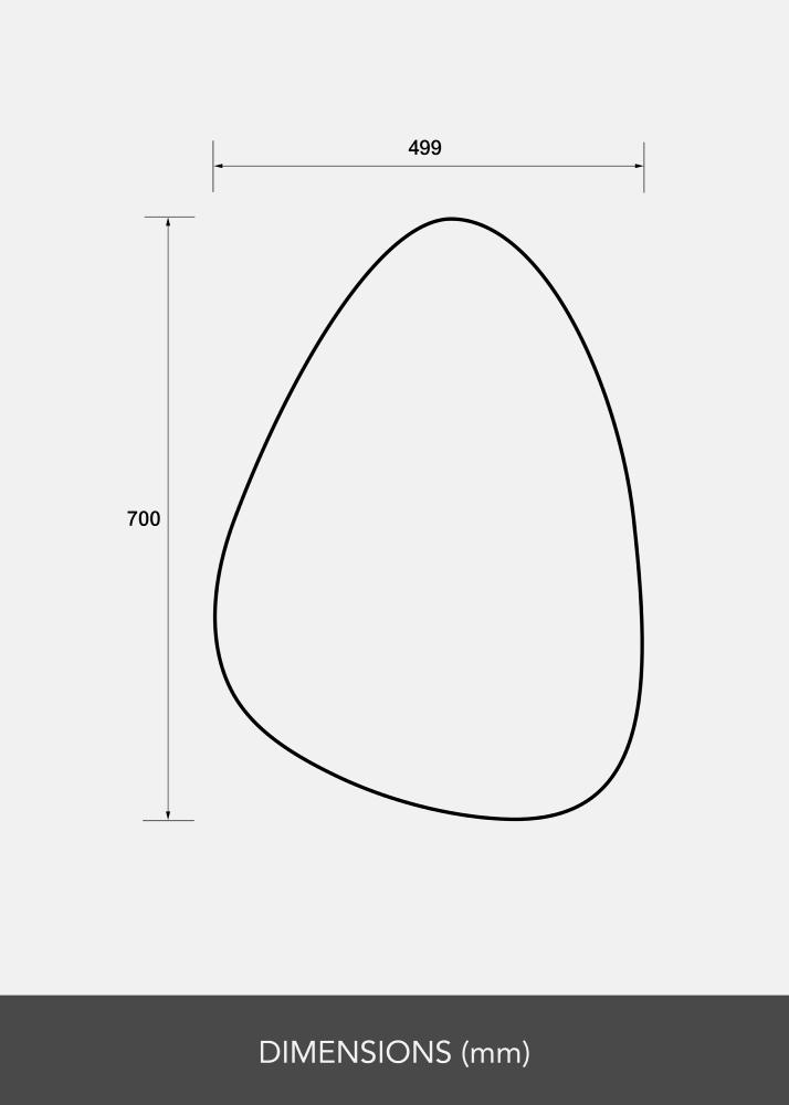 Specchio Egg 50x70 cm