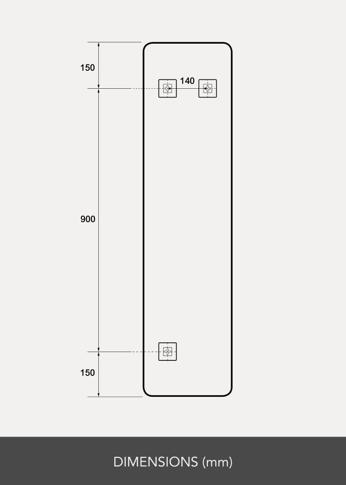 Specchio Rectangle L 30x120 cm