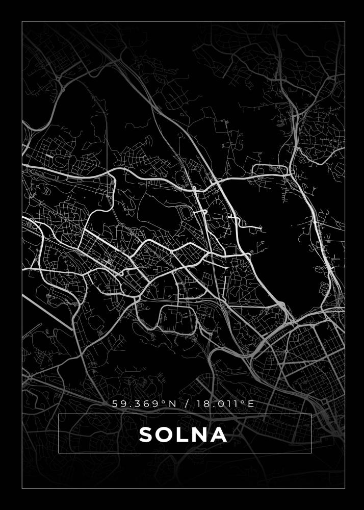 Mappa - Solna - Poster nero