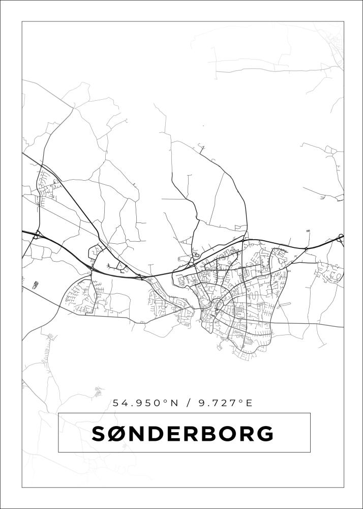 Mappa - Sønderborg - Poster bianco