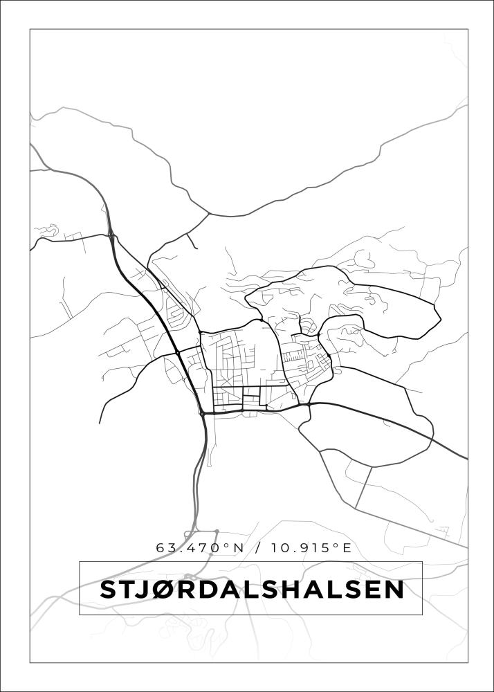 Mappa - Stjørdalshalsen - Poster bianco