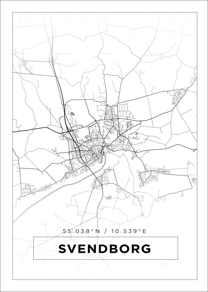 Mappa - Svendborg - Poster bianco