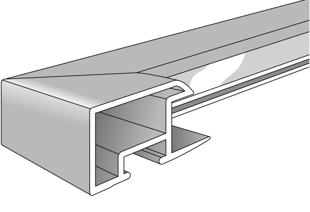 Cornice Åsarna Finitura brillante Nero - Dimensioni personalizzabili