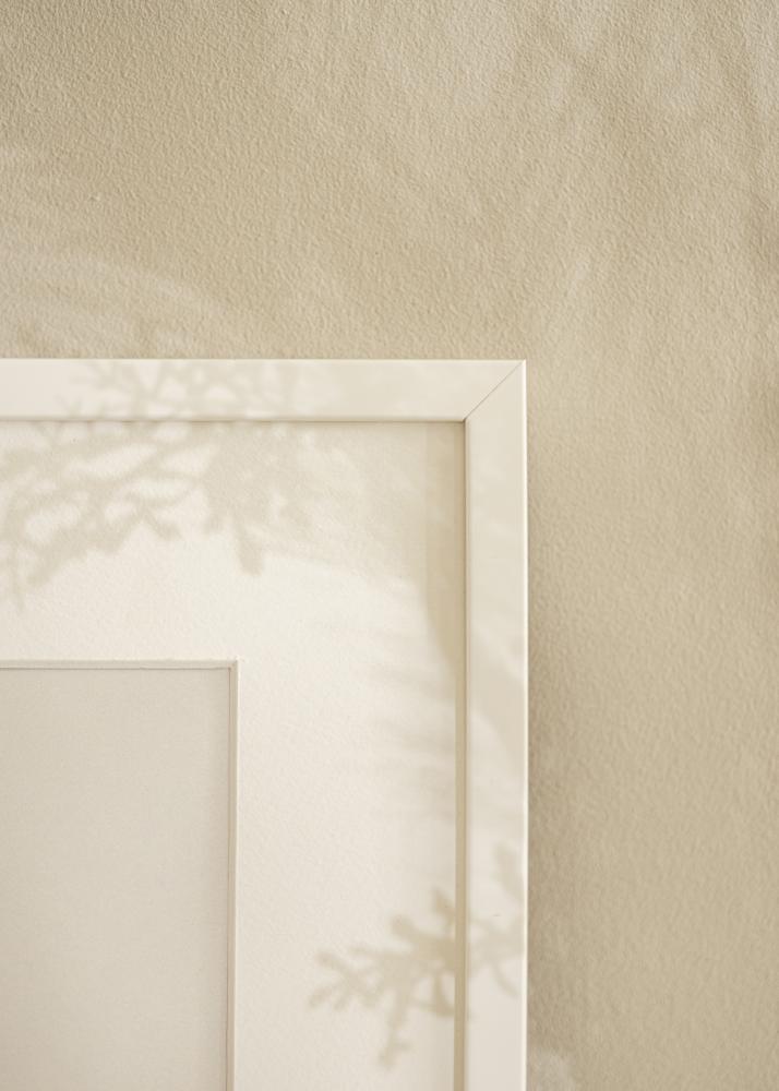 Cornice E-Line Bianco 50x70 cm - Passe-partout Bianco 40x60 cm