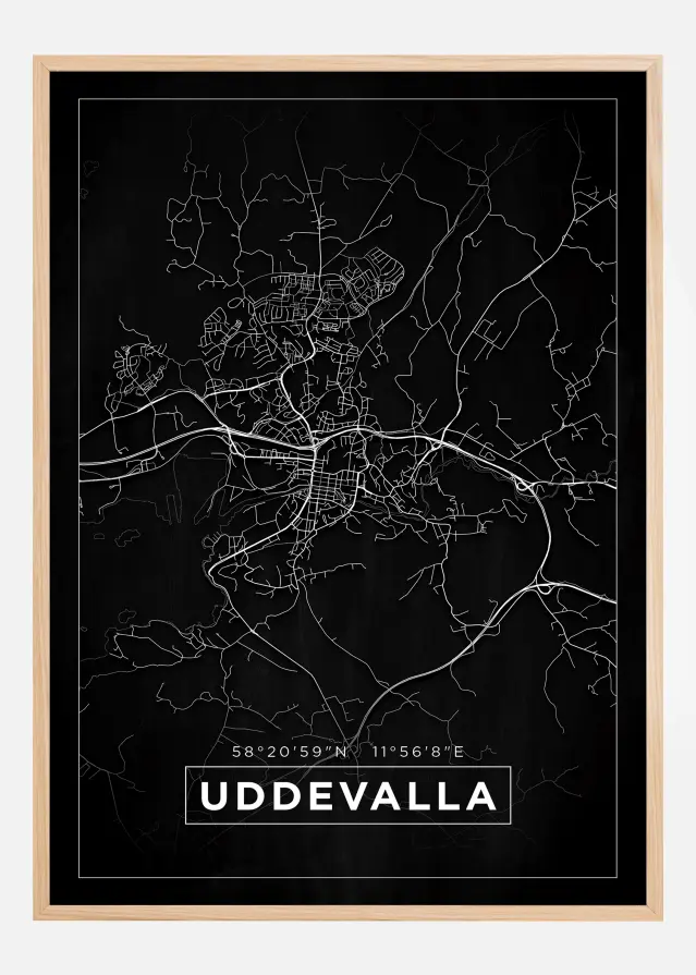 Mappa - Uddevalla - Poster nero