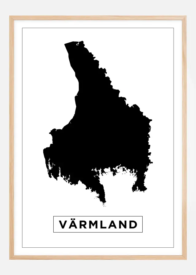 Mappa - Värmland - Poster bianco