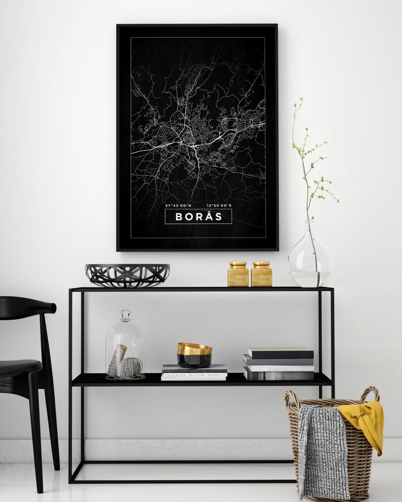 Mappa - Borås - Poster nero