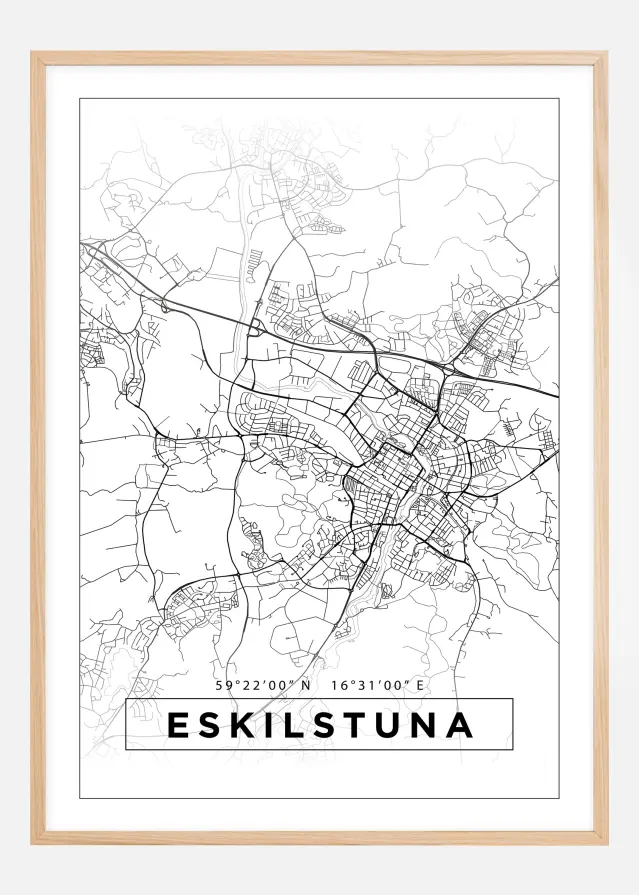 Mappa - Eskilstuna - Poster bianco