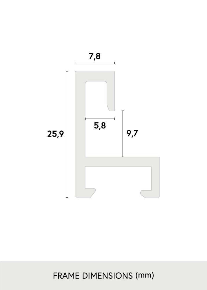 Cornice Nielsen Premium Alpha Finitura brillante Nero 50x70 cm