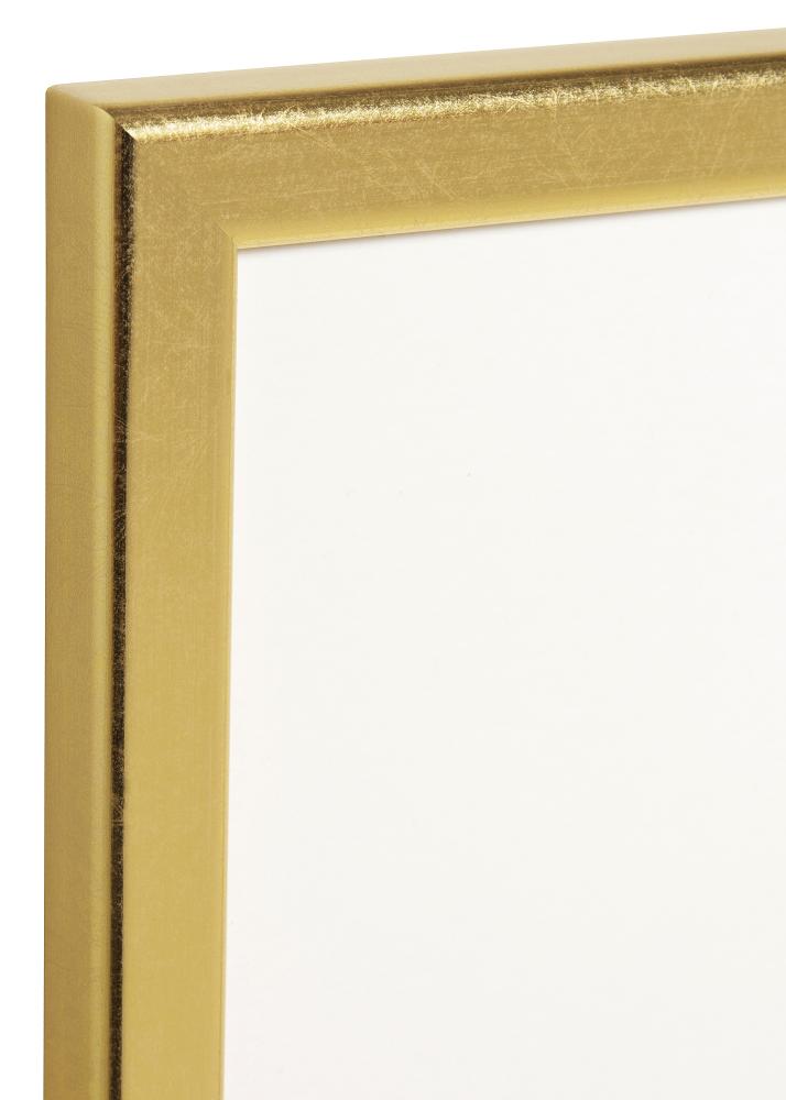 Cornice Slim Opaco Vetro antiriflesso Oro 15x15 cm